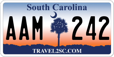 SC license plate AAM242