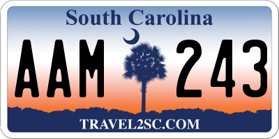 SC license plate AAM243