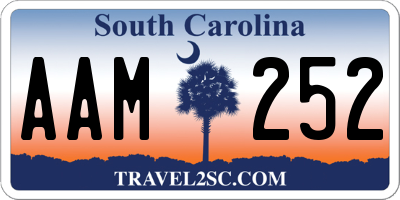 SC license plate AAM252