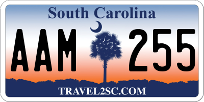 SC license plate AAM255