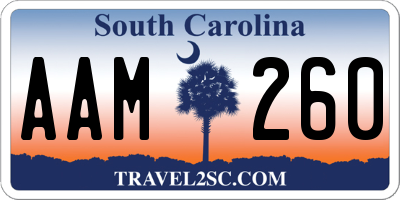 SC license plate AAM260