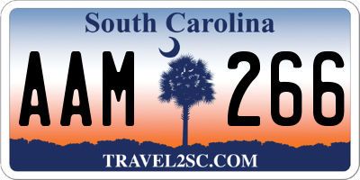 SC license plate AAM266