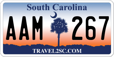 SC license plate AAM267