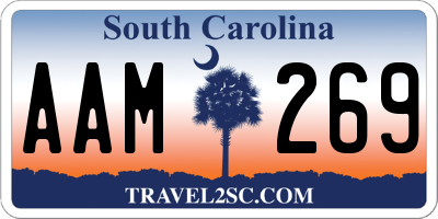 SC license plate AAM269