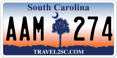 SC license plate AAM274