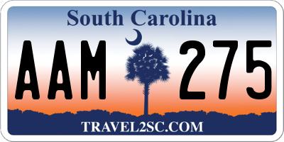 SC license plate AAM275