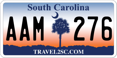 SC license plate AAM276