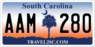 SC license plate AAM280