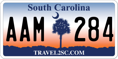 SC license plate AAM284