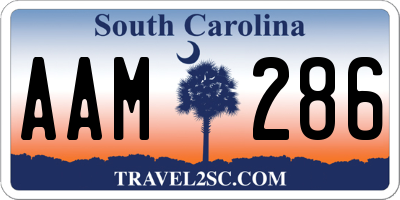 SC license plate AAM286