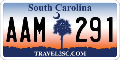 SC license plate AAM291