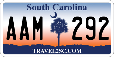 SC license plate AAM292