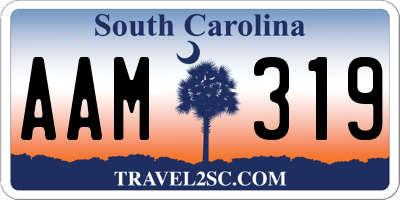 SC license plate AAM319