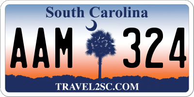 SC license plate AAM324