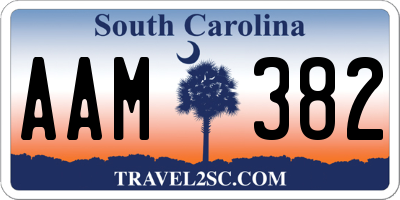 SC license plate AAM382