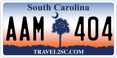 SC license plate AAM404