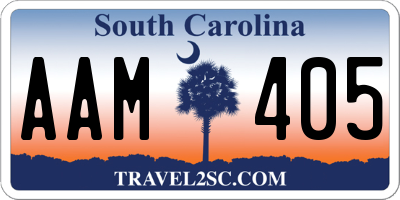 SC license plate AAM405