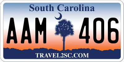 SC license plate AAM406