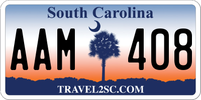 SC license plate AAM408