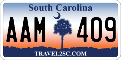 SC license plate AAM409