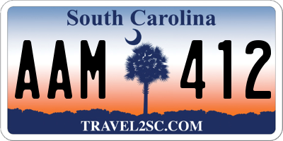 SC license plate AAM412