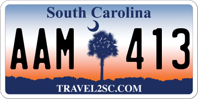 SC license plate AAM413