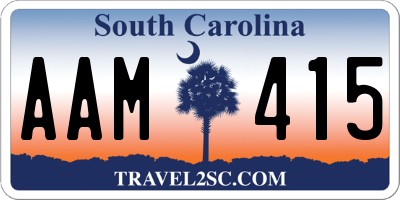 SC license plate AAM415