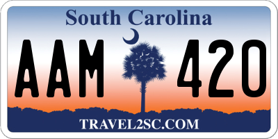 SC license plate AAM420