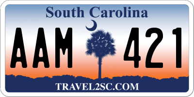 SC license plate AAM421