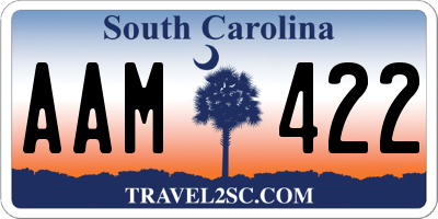 SC license plate AAM422