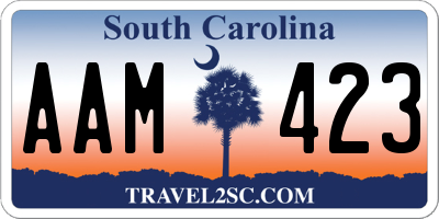 SC license plate AAM423