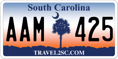 SC license plate AAM425