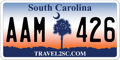 SC license plate AAM426