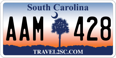 SC license plate AAM428