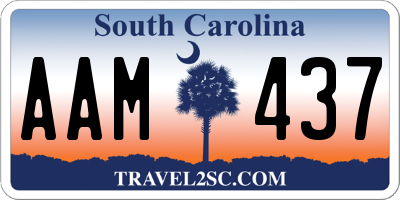 SC license plate AAM437