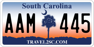 SC license plate AAM445