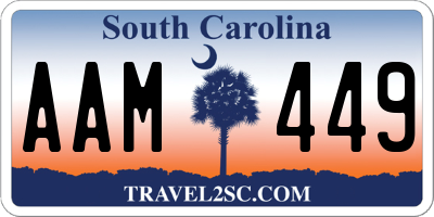 SC license plate AAM449