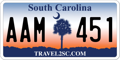 SC license plate AAM451