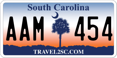 SC license plate AAM454