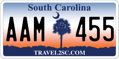 SC license plate AAM455