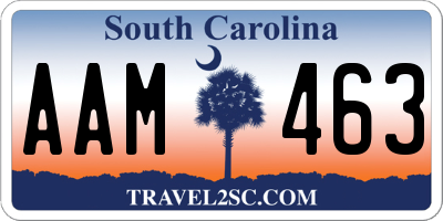 SC license plate AAM463