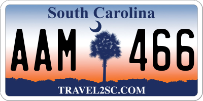 SC license plate AAM466