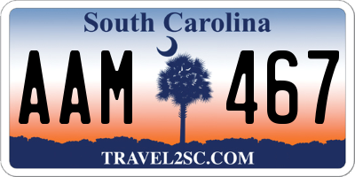SC license plate AAM467
