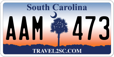 SC license plate AAM473