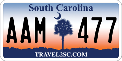 SC license plate AAM477