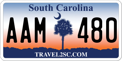 SC license plate AAM480