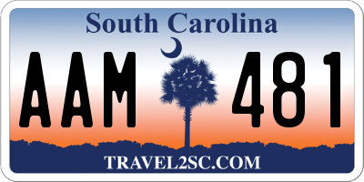 SC license plate AAM481