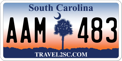 SC license plate AAM483