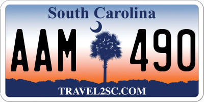 SC license plate AAM490