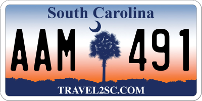 SC license plate AAM491